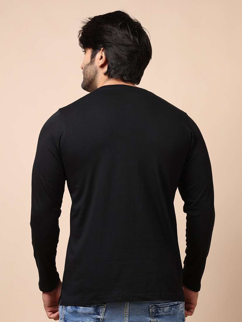 men long sleeves plain t-shirt - 21724995 - Standard Image - 3