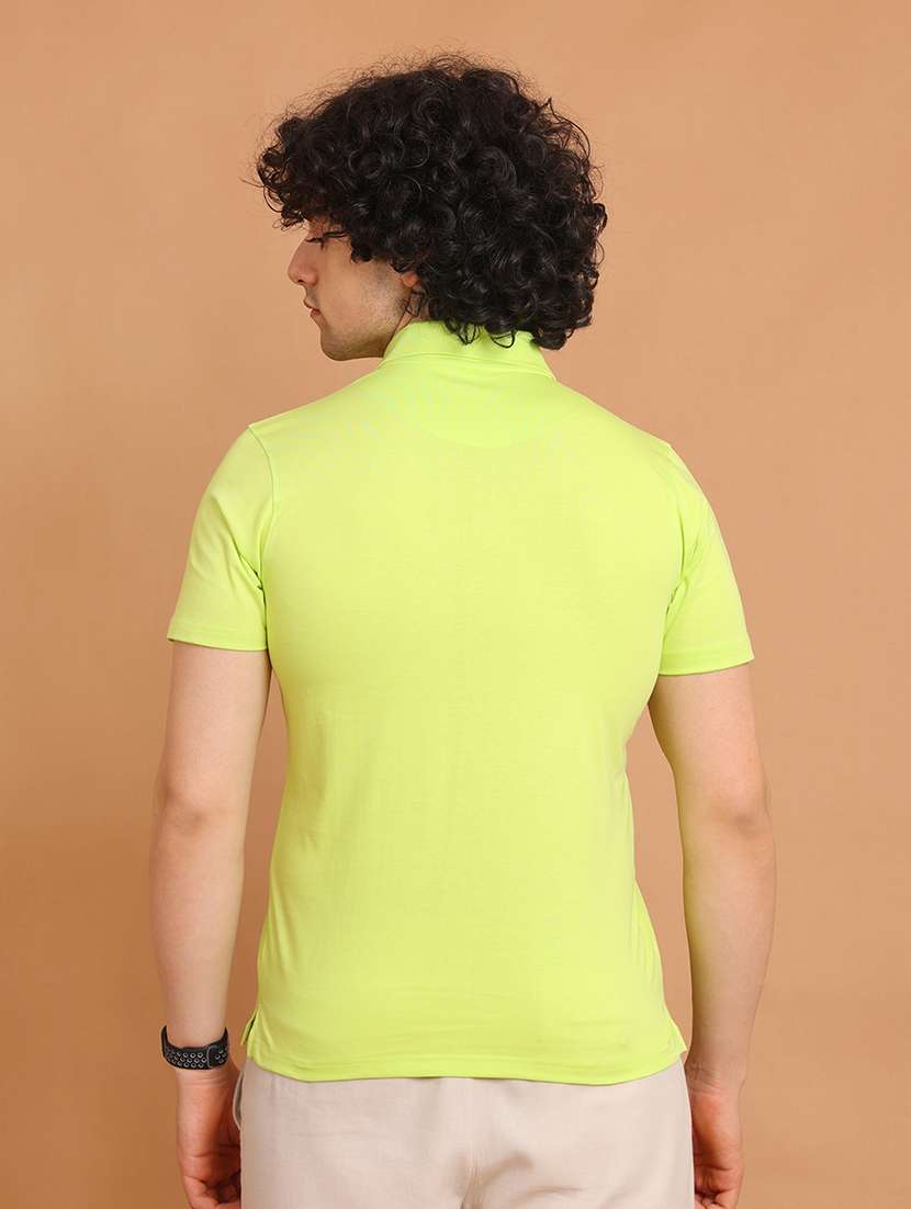 men short sleeves plain polo t-shirt - 21725013 - Standard Image - 3