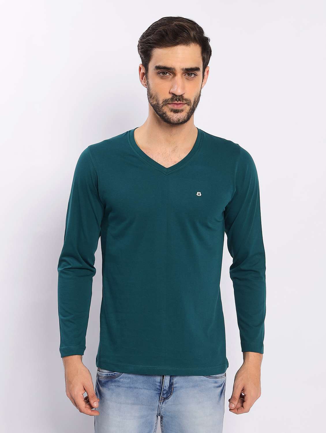 men long sleeves plain t-shirt