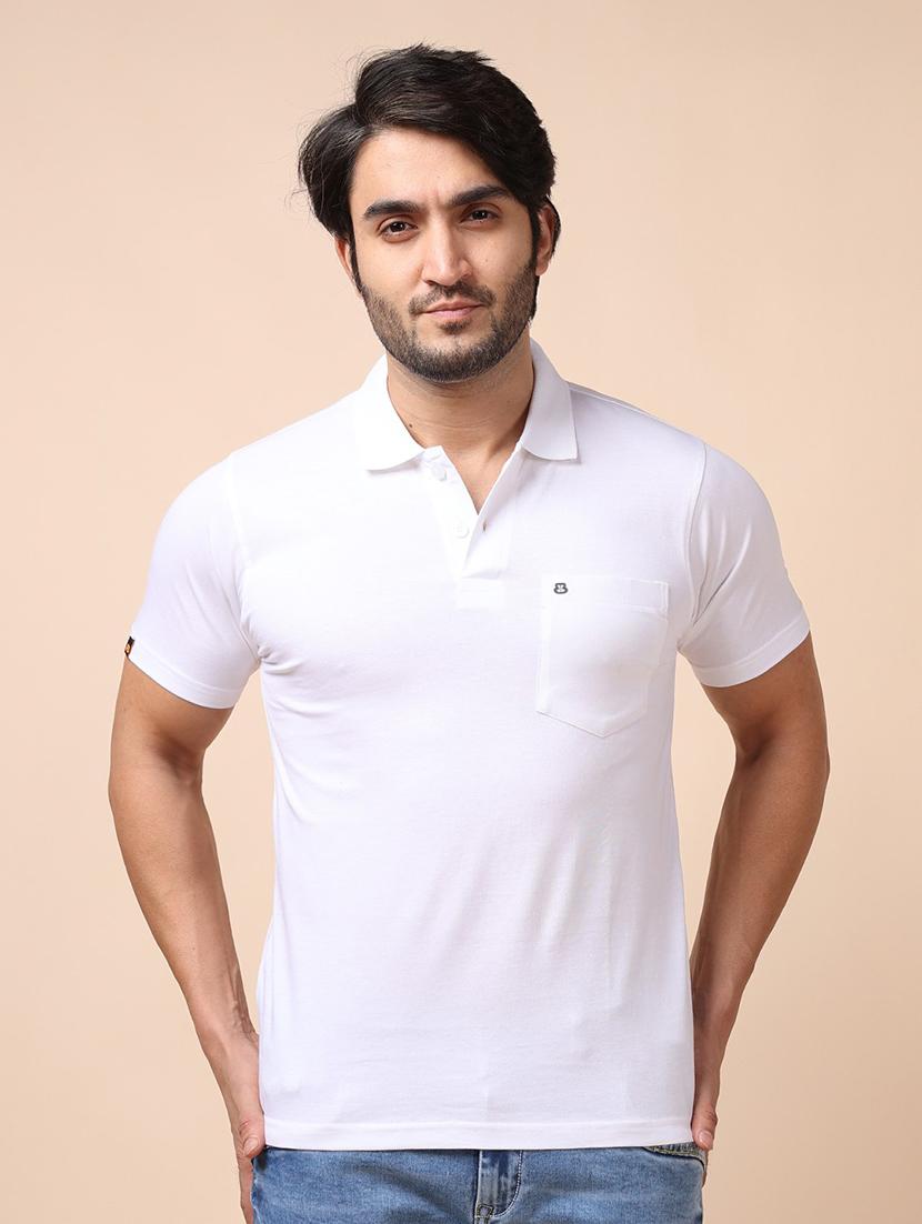 men short sleeves plain polo t-shirt - 21725021 - Zoom Image - 0