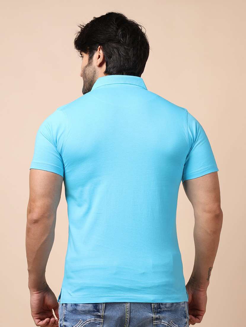men short sleeves plain polo t-shirt - 21725022 -  Standard Image - 3