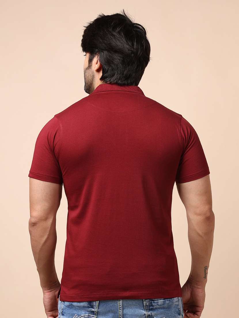 men short sleeves plain polo t-shirt - 21725030 - Standard Image - 3