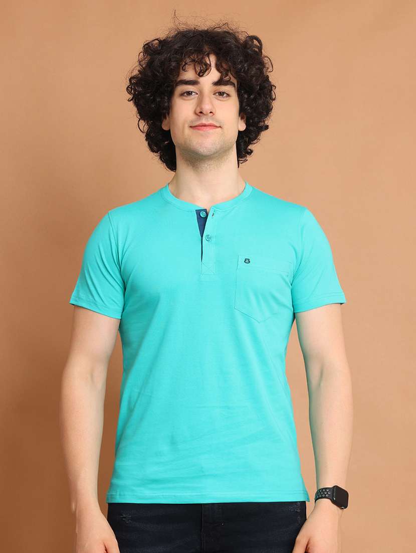 men short sleeves plain t-shirt