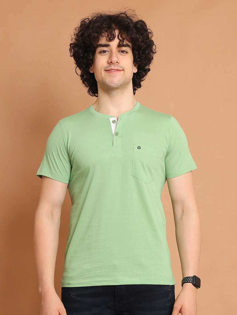 men short sleeves plain t-shirt
