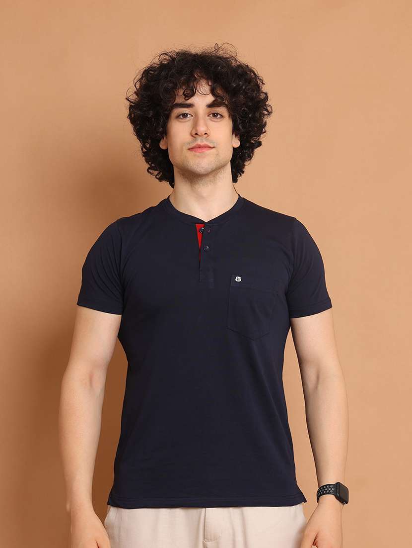 men short sleeves plain t-shirt