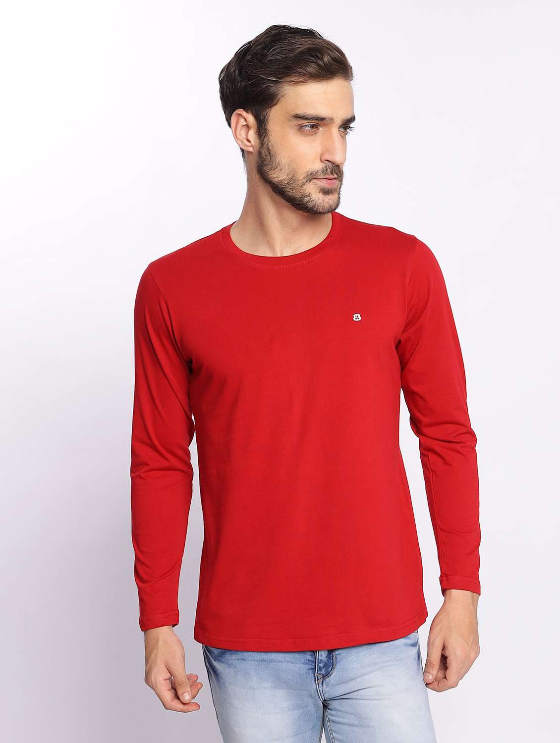 men long sleeves plain t-shirt