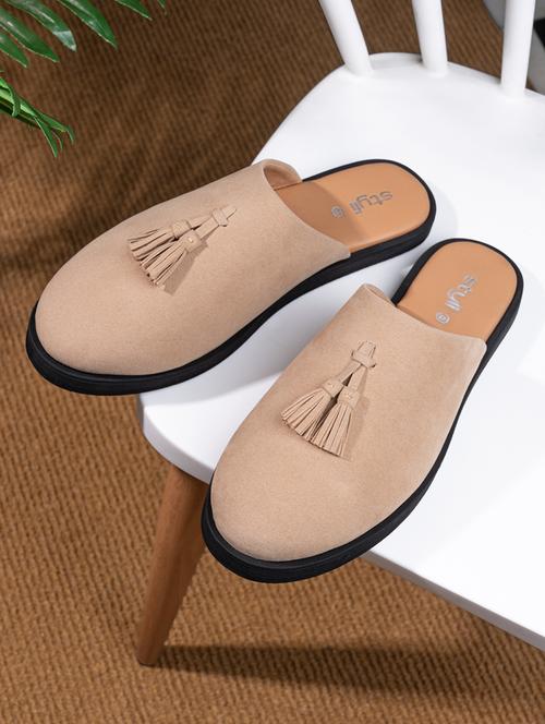 men solid slip on mules - 21725210 - Standard Image - 0