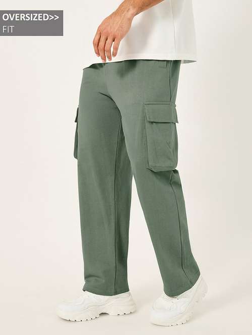 men solid mid rise cargo - 21725237 -  Standard Image - 0