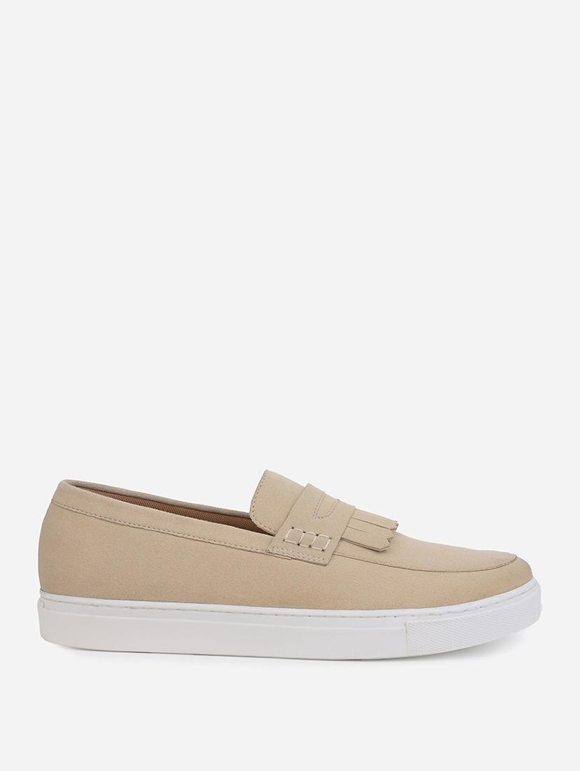 men solid slip on loafer - 21725240 - Standard Image - 3