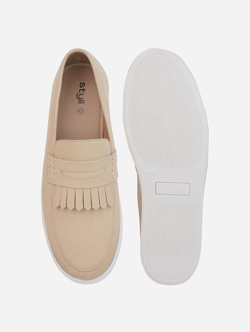 men solid slip on loafer - 21725240 - Standard Image - 5