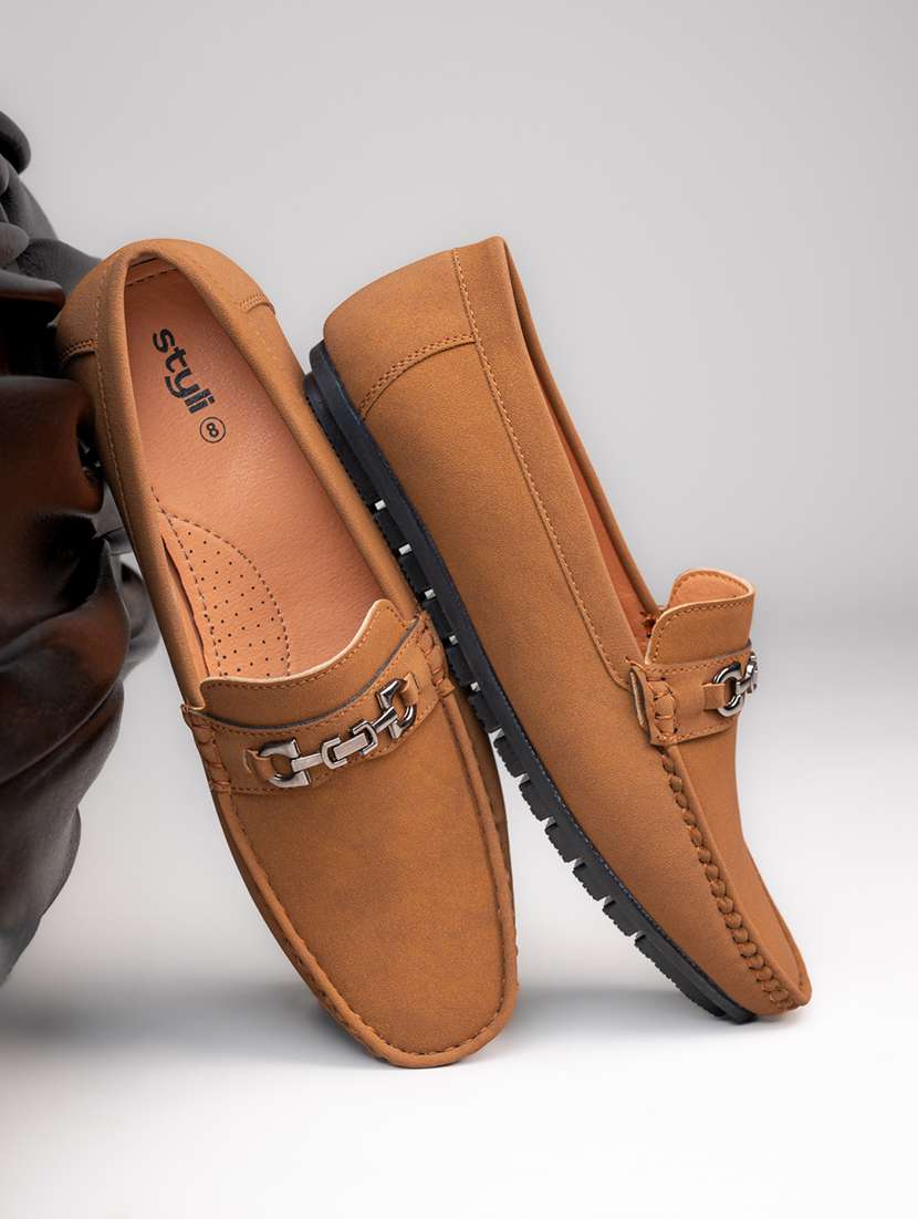 men slip on horsebit loafers