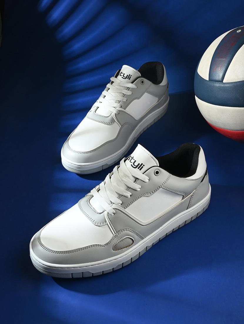men grey lace up sneaker - 21725277 -  Zoom Image - 0