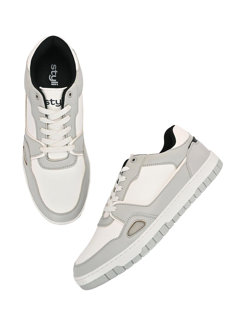 men grey lace up sneaker - 21725277 - Standard Image - 3