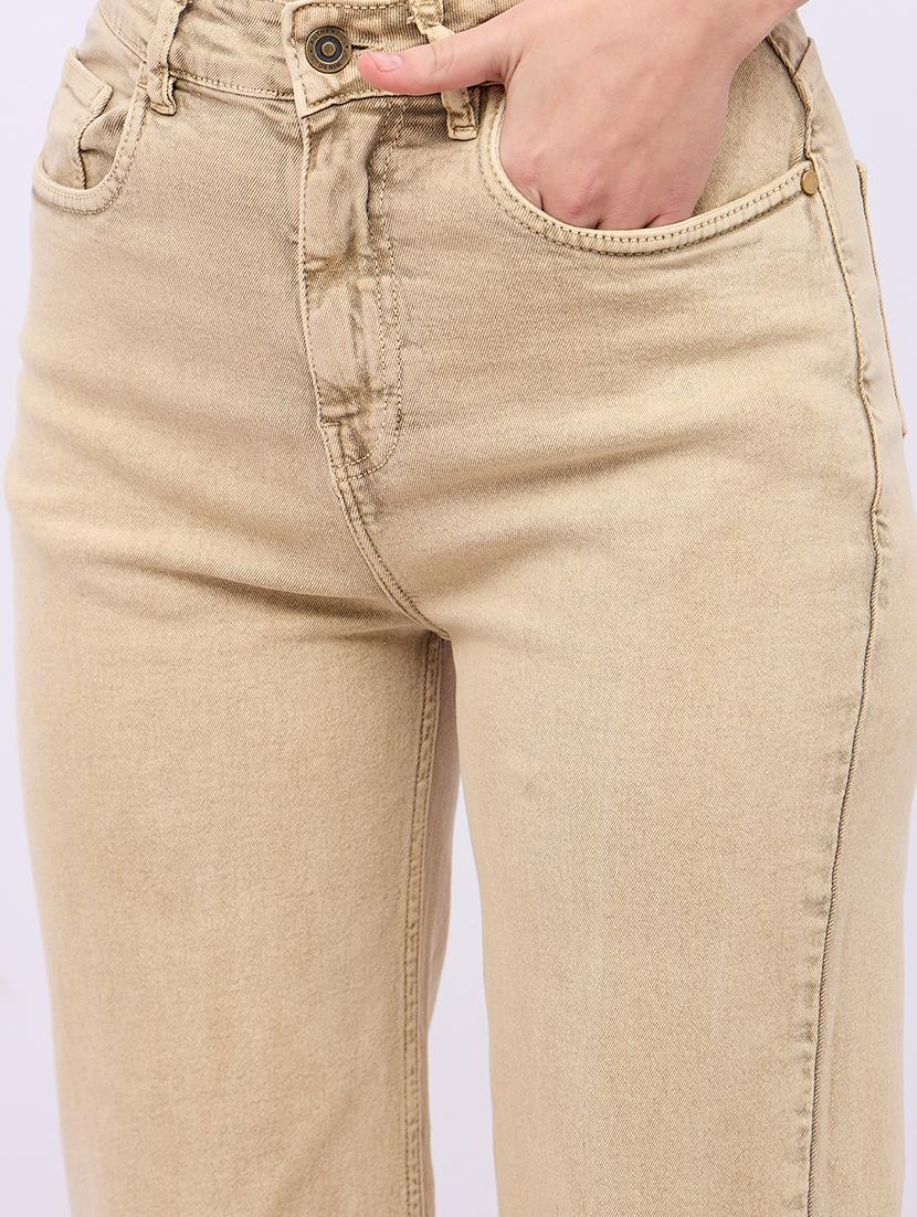 women solid high rise bootcut jean - 21725333 - Standard Image - 5