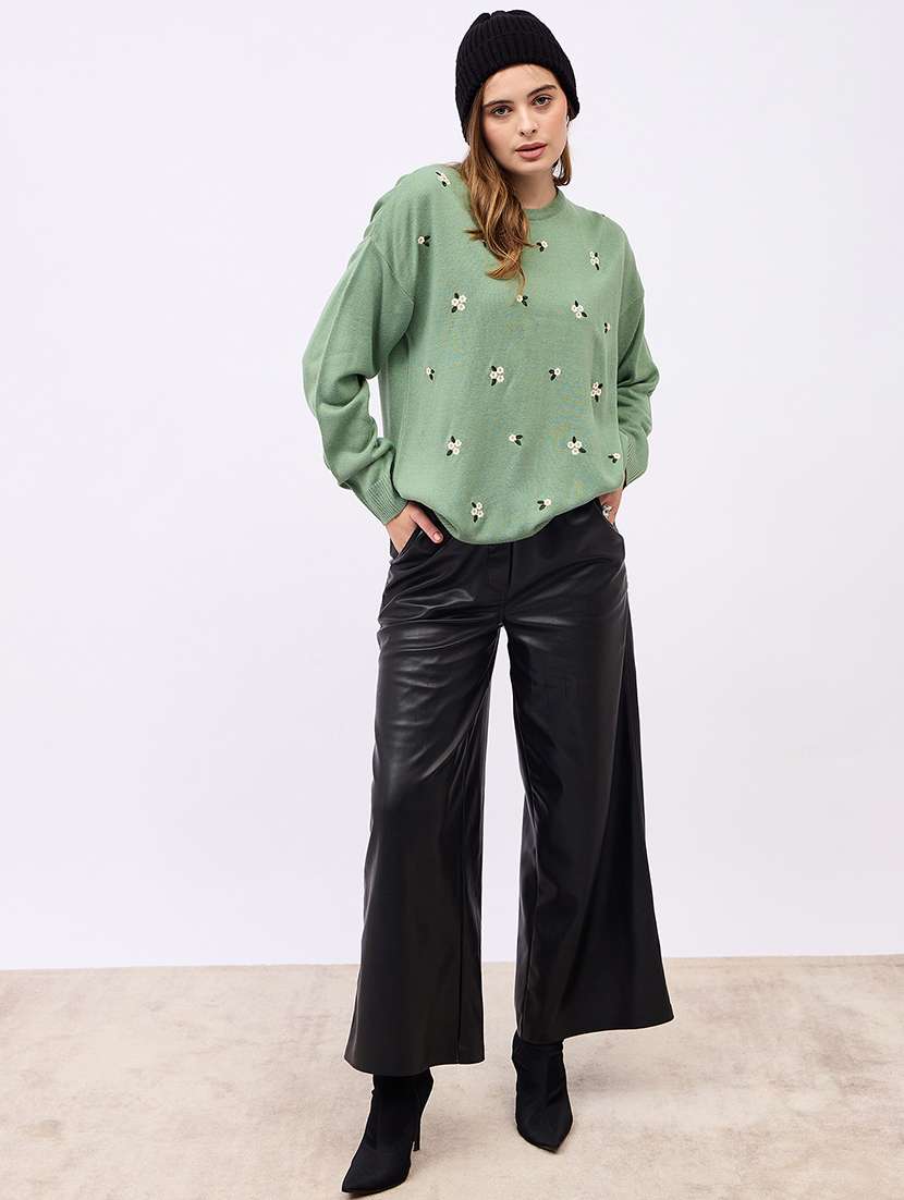 women embroidered long sleeve pullover - 21725336 -  Standard Image - 3