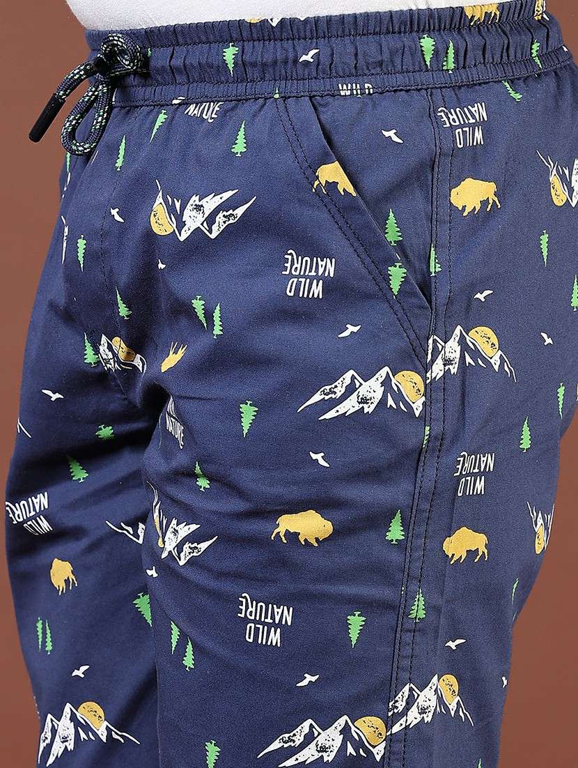 boys printed mid rise regular fit shorts  - 21725644 -  Standard Image - 5