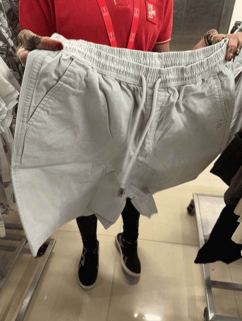 light grey twill short - 21725651 - Standard Image - 0