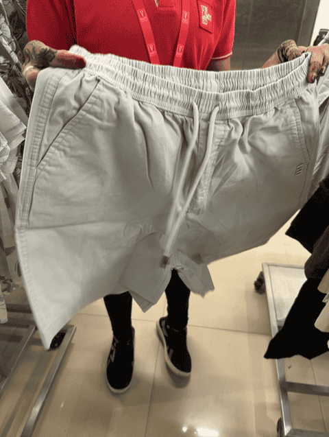 light grey twill short - 21725651 - Zoom Image - 0