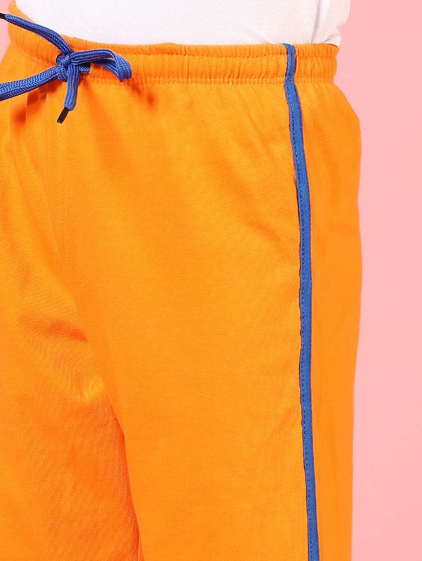boys orange taped mid rise three fourth shorts - 21725655 -  Standard Image - 5