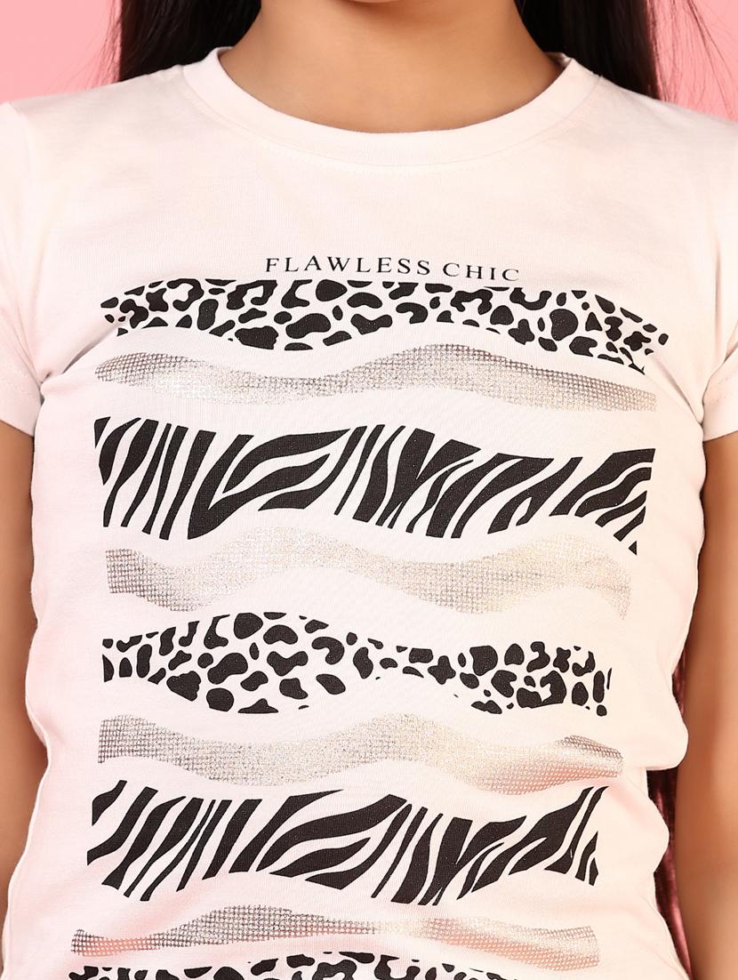 girls printed short sleeves round neck tee - 21725673 - Standard Image - 5