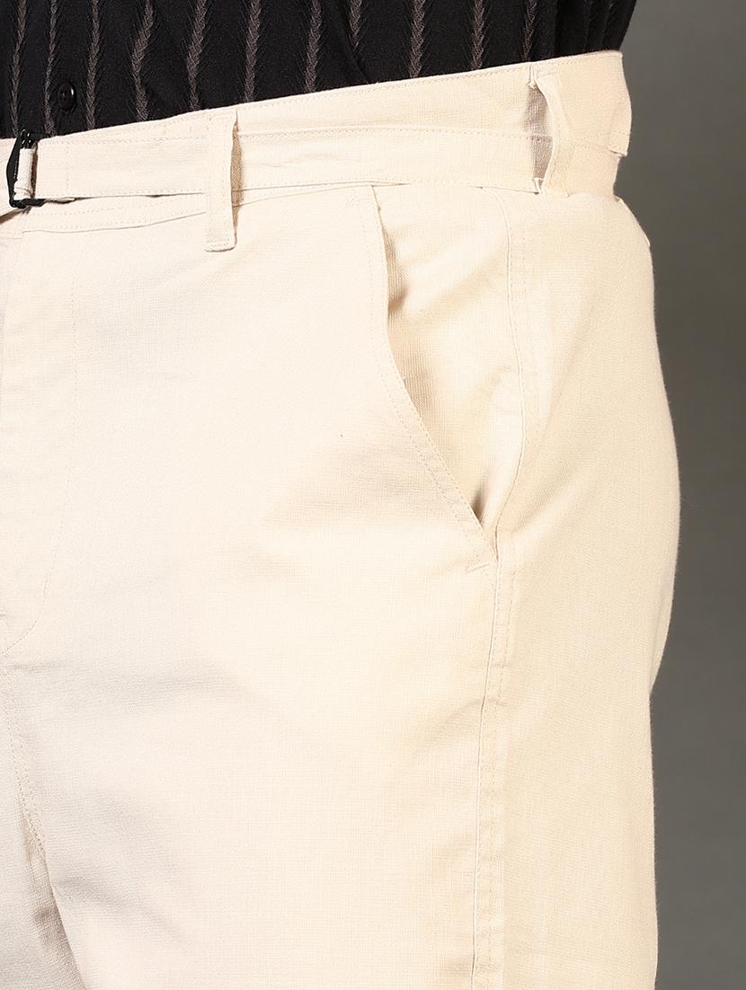 men solid mid rise relaxed fit chinos - 21725684 - Standard Image - 5