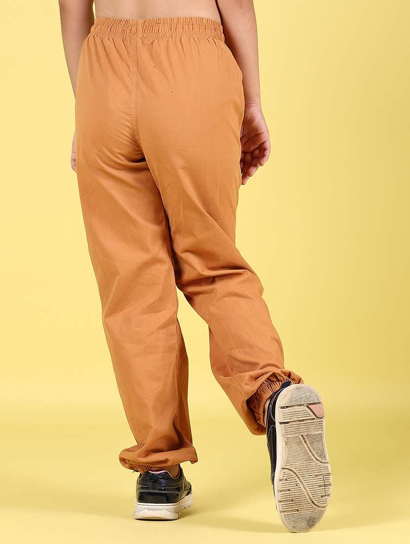 girls solid mid rise relaxed fit jogger - 21725690 -  Standard Image - 3