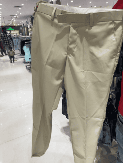 cream poly viscose formal trousers - 21725713 -  Standard Image - 0