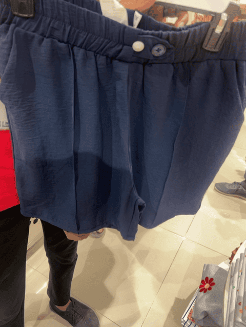 teal polyster shorts - 21725718 - Zoom Image - 0
