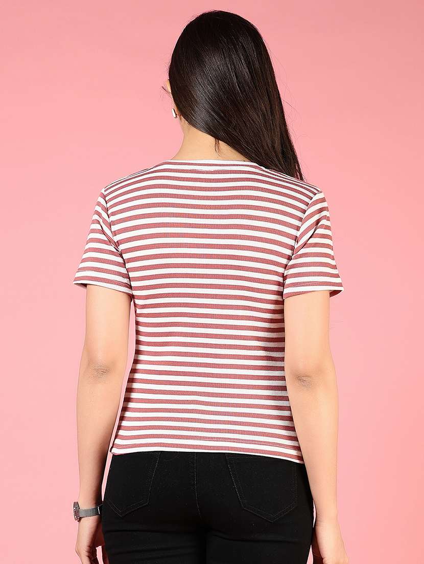 women striped short sleeve t-shirt - 21725728 -  Standard Image - 3