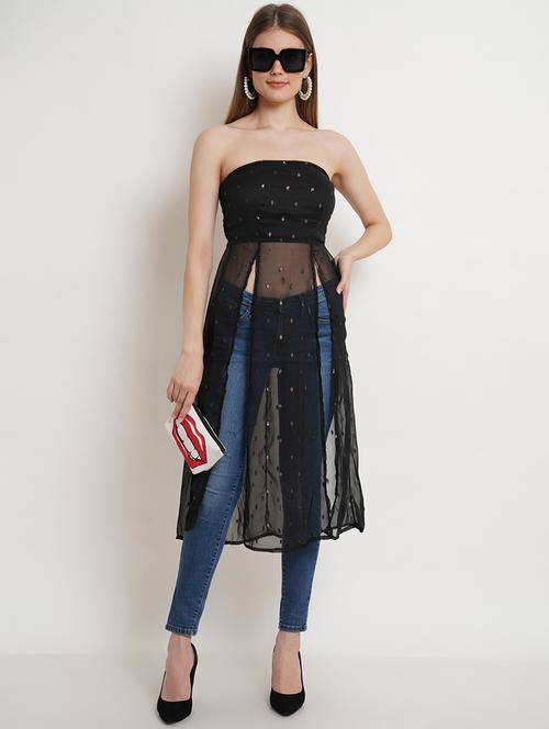 women self designed front slit tunic - 21725804 -  Standard Image - 0
