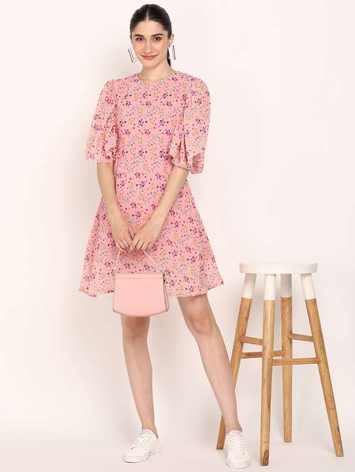 women floral print batwing sleeves a-line dress - 21725922 -  Standard Image - 0