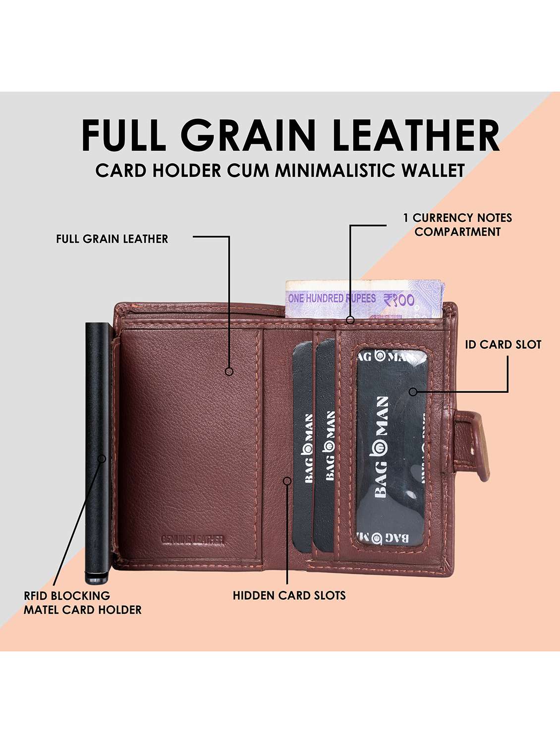 bagman stylish & functional wallet gift set for men - 21726286 -  Standard Image - 3