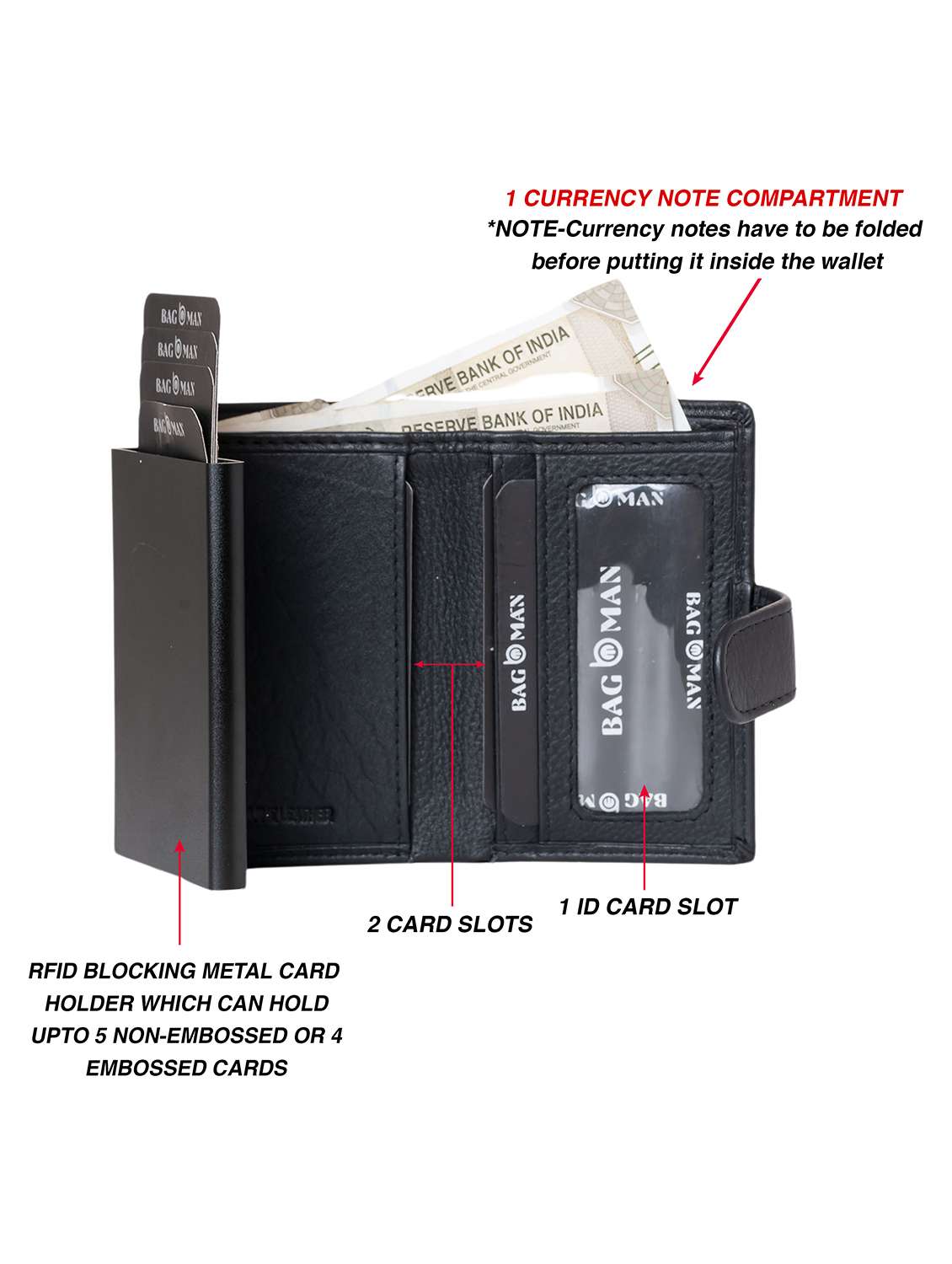 bagman stylish & functional wallet gift set for men - 21726337 -  Standard Image - 3