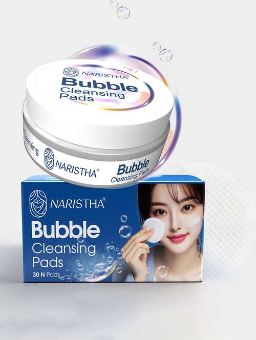naristha bubble cleansing pads for face 30n, skin care,daily use, (pack of 1)