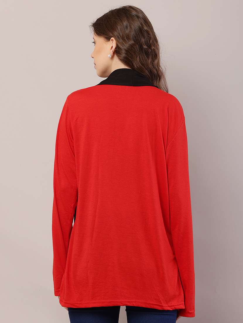 women color block asymmetric shrug - 21726441 -  Standard Image - 3