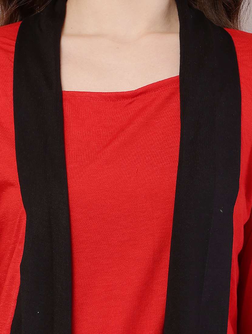 women color block asymmetric shrug - 21726441 -  Standard Image - 5