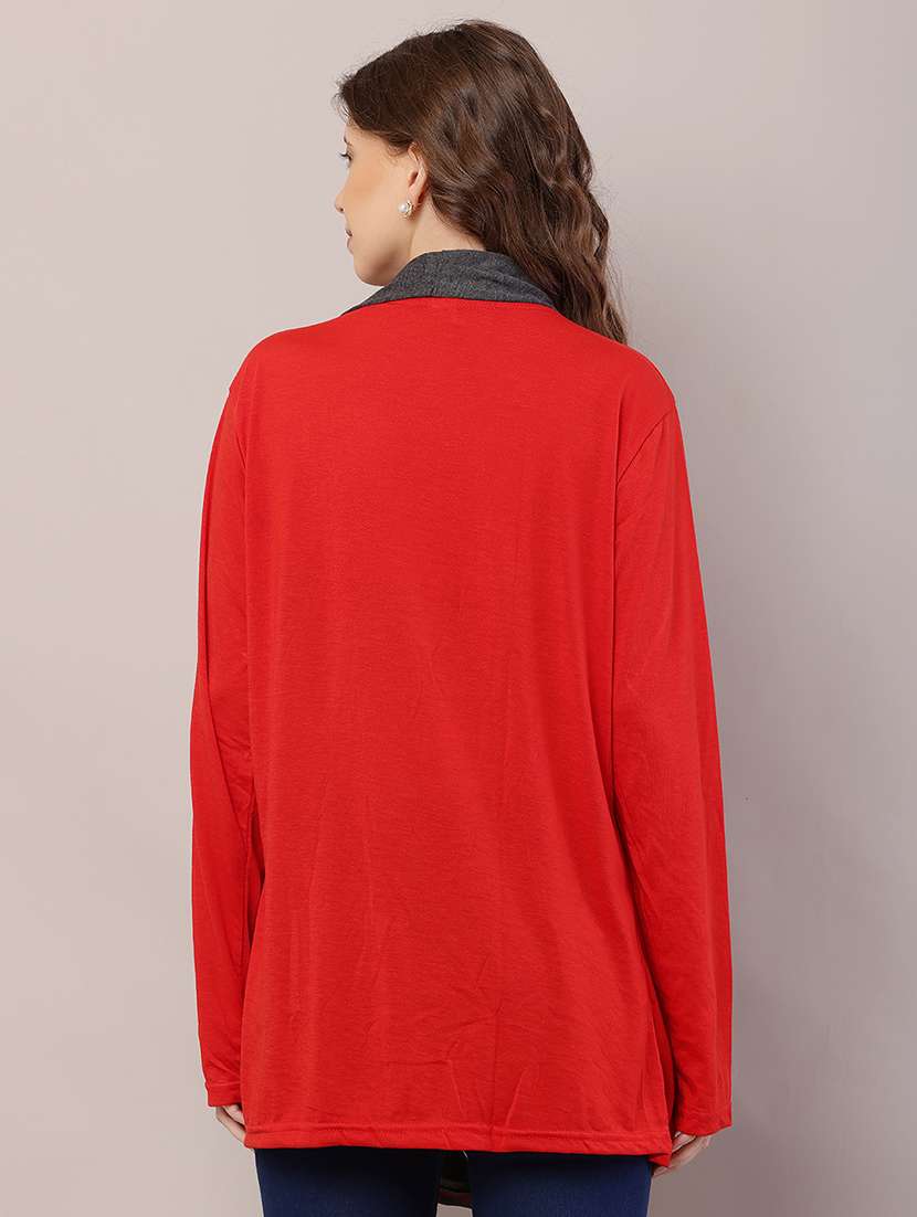 women color block asymmetric shrug - 21726442 -  Standard Image - 3