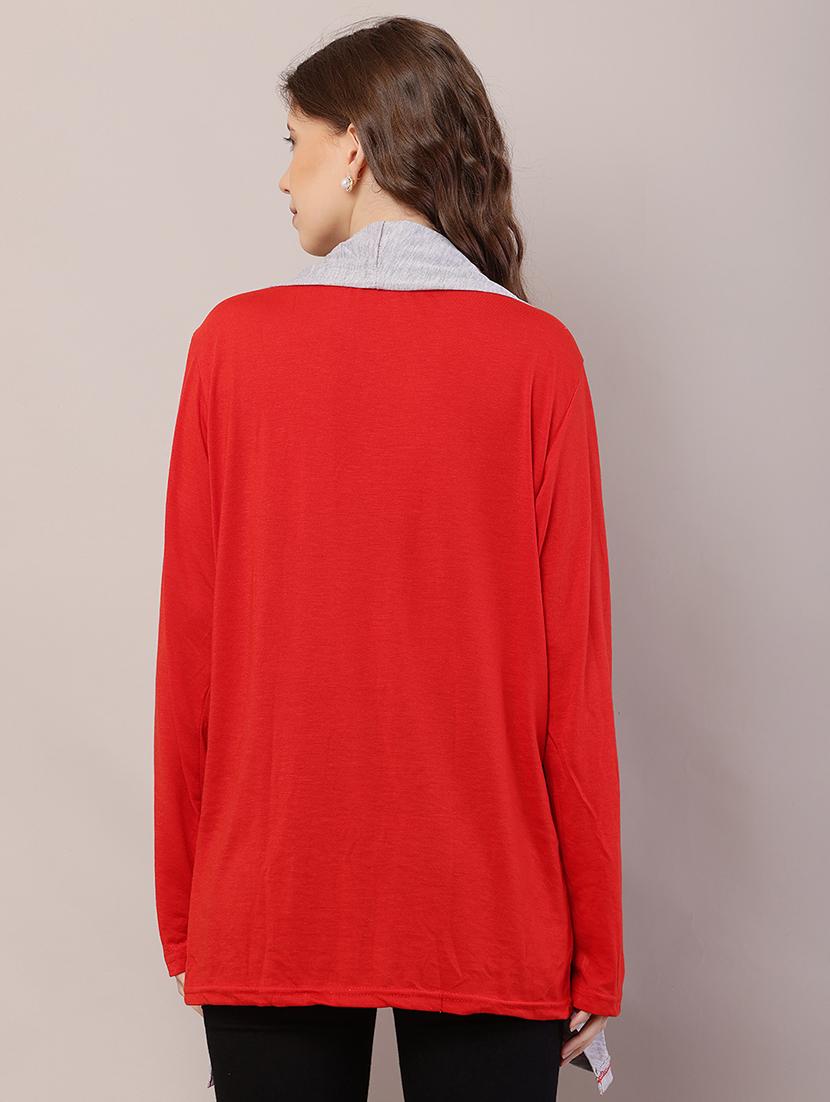 women color block asymmetric shrug - 21726443 - Standard Image - 3