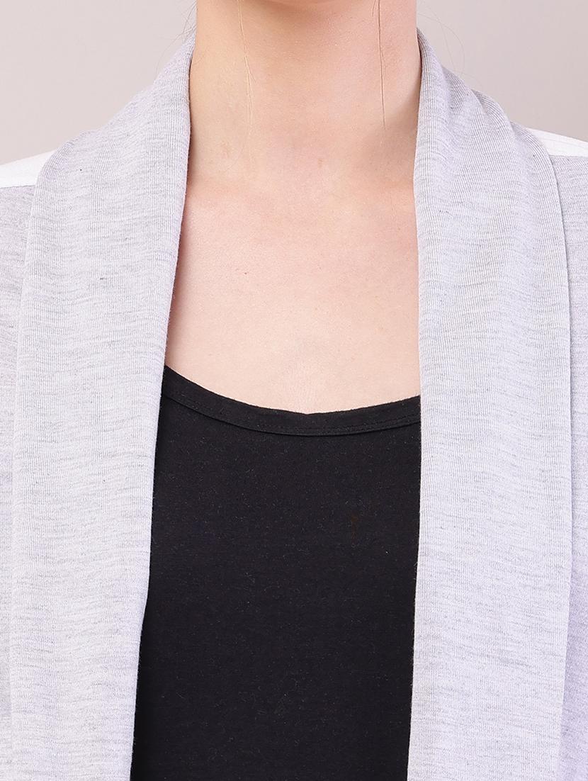 women color block long sleeve shrug - 21726455 - Standard Image - 5