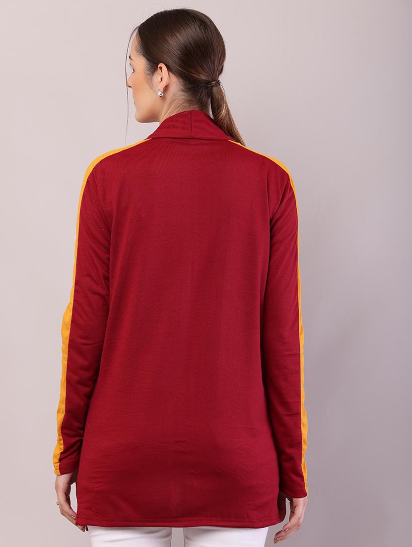women color block long sleeve shrug - 21726456 - Standard Image - 3