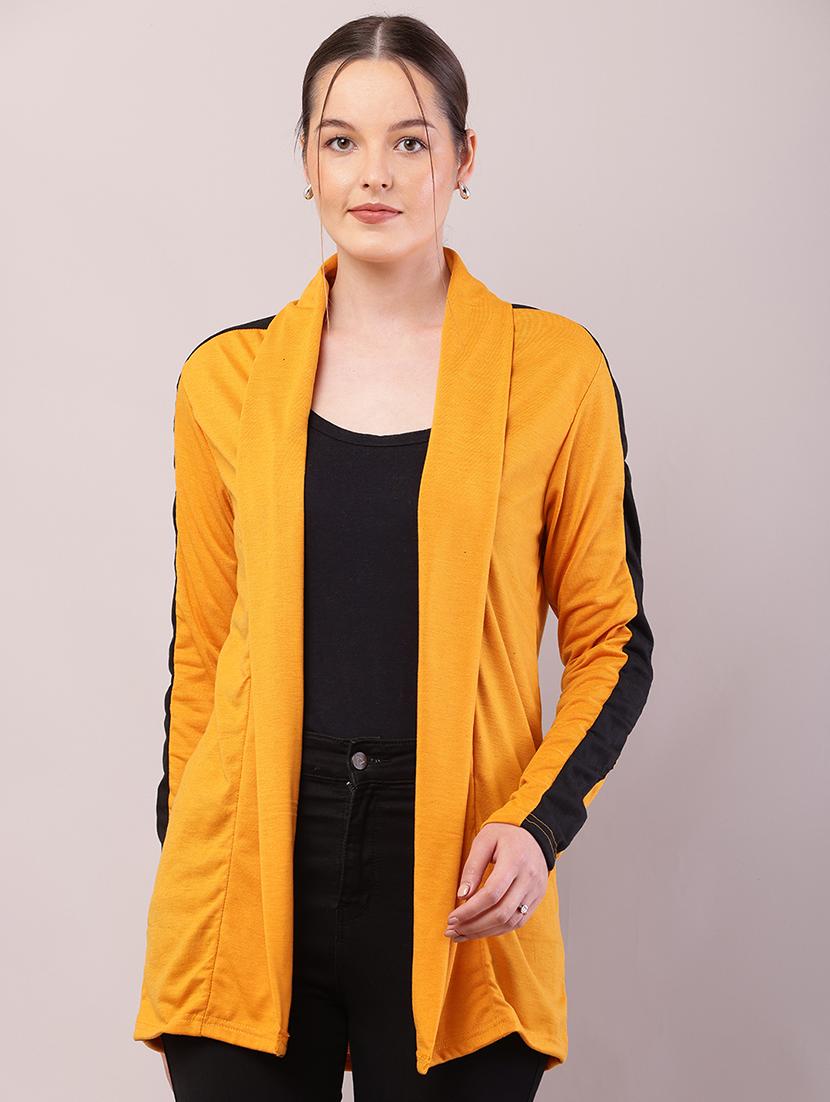 women color block long sleeve shrug - 21726457 - Zoom Image - 0
