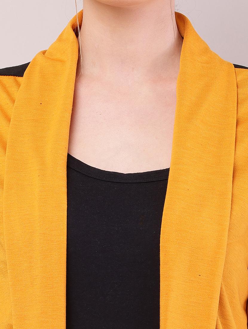 women color block long sleeve shrug - 21726457 - Standard Image - 5