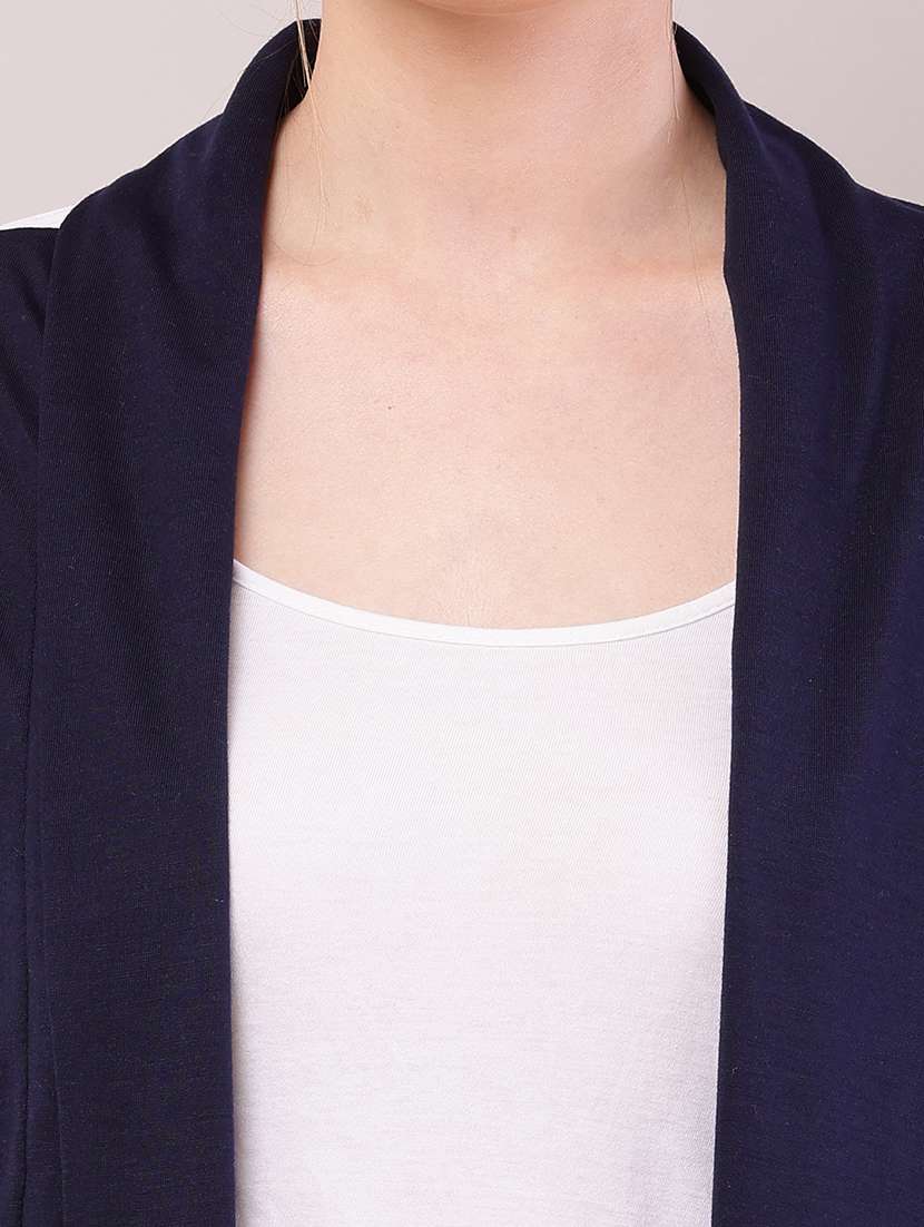 women color block long sleeve shrug - 21726458 -  Standard Image - 5