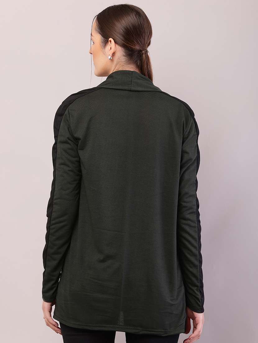 women solid long sleeve shrug - 21726459 -  Standard Image - 3