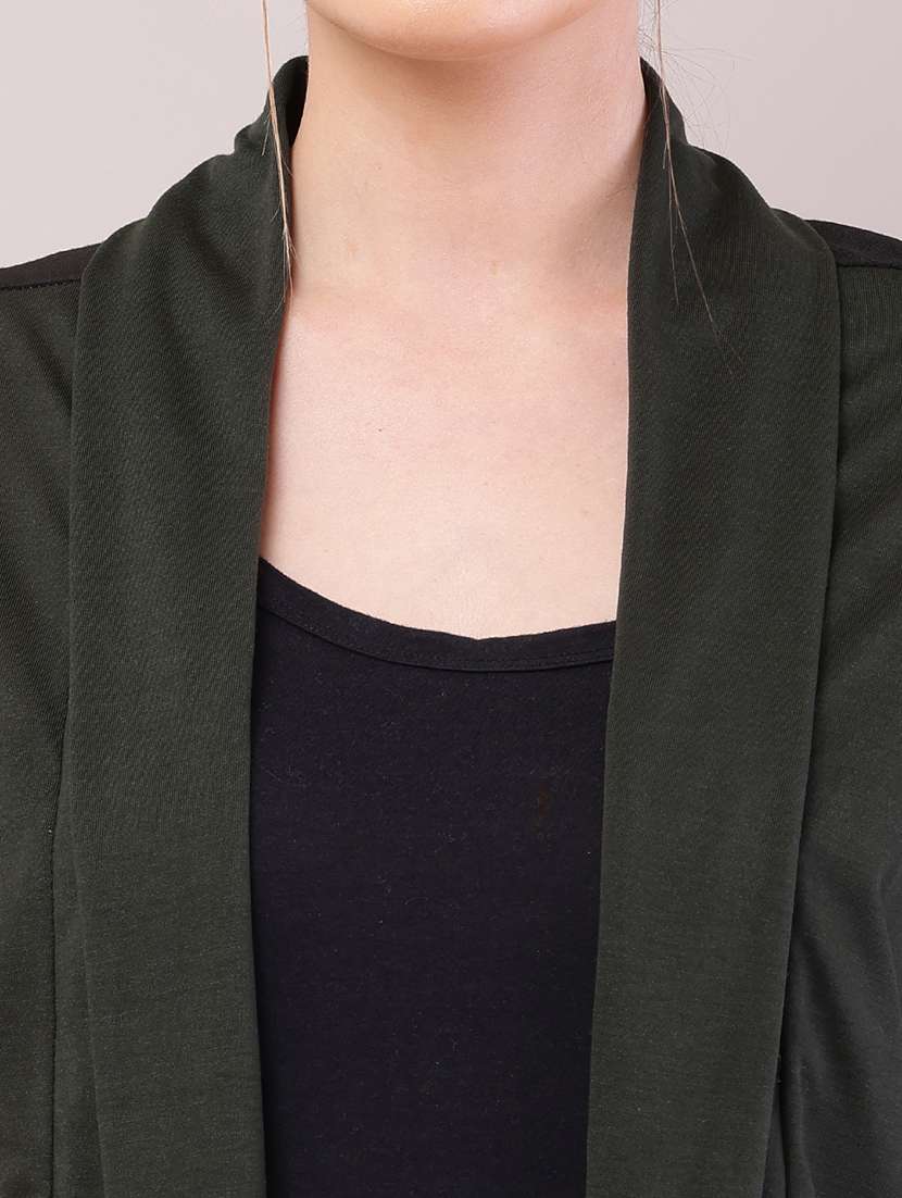 women solid long sleeve shrug - 21726459 -  Standard Image - 5