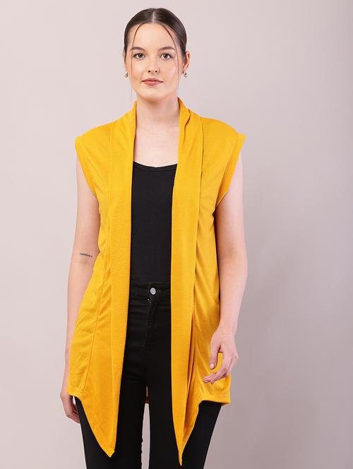 women solid asymmetric shrug - 21726463 - Standard Image - 0