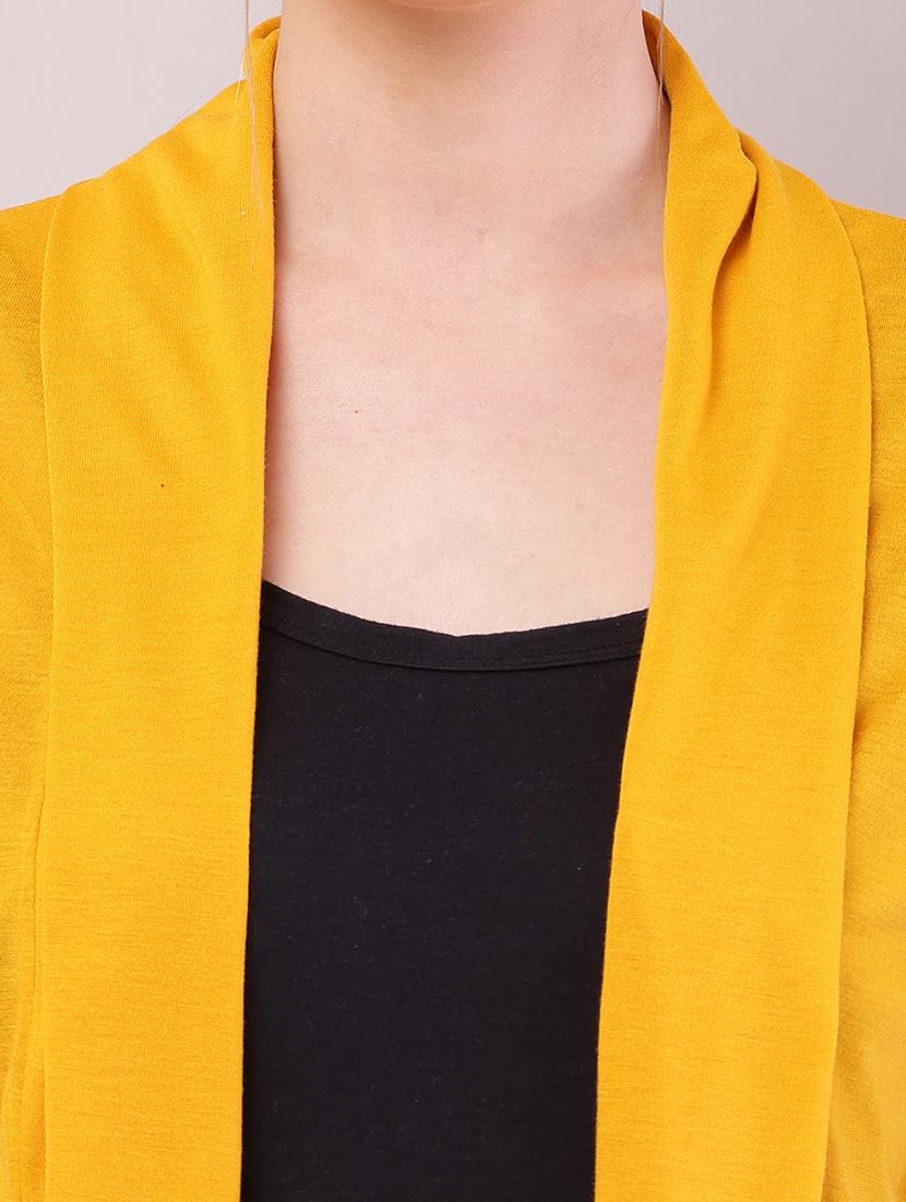 women solid asymmetric shrug - 21726463 - Standard Image - 5