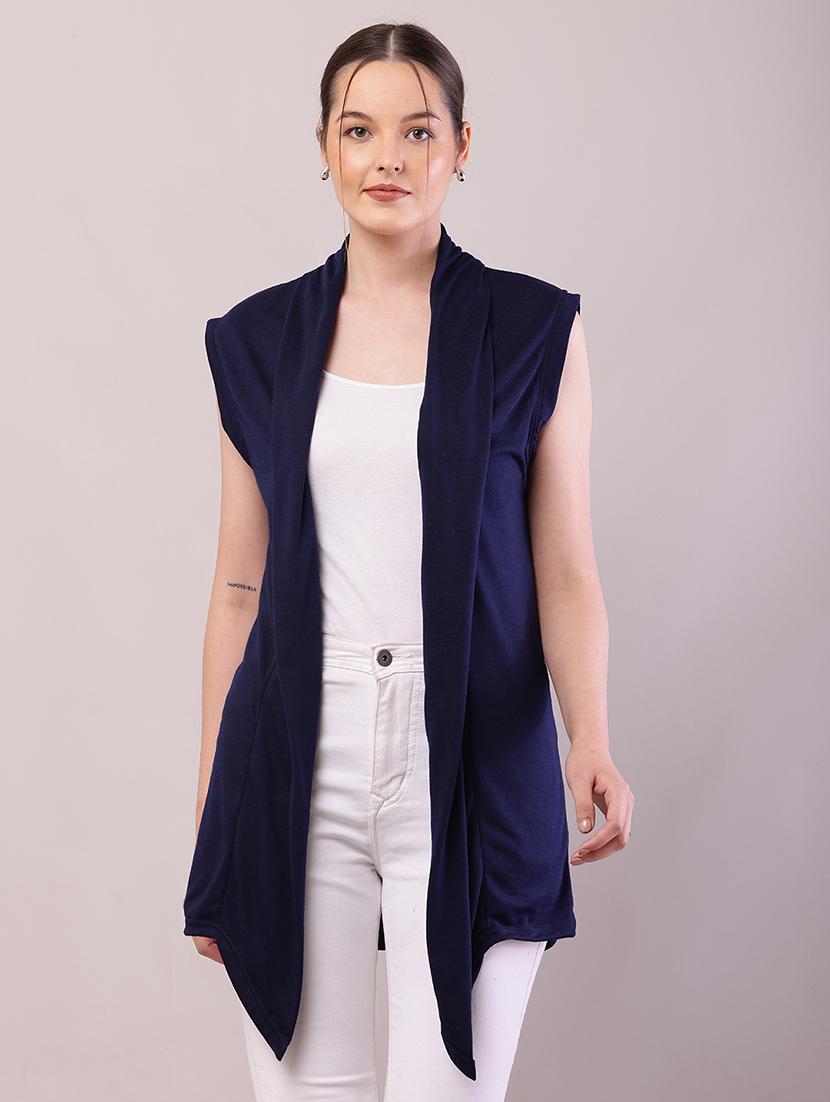 women solid asymmetric shrug - 21726464 - Zoom Image - 0