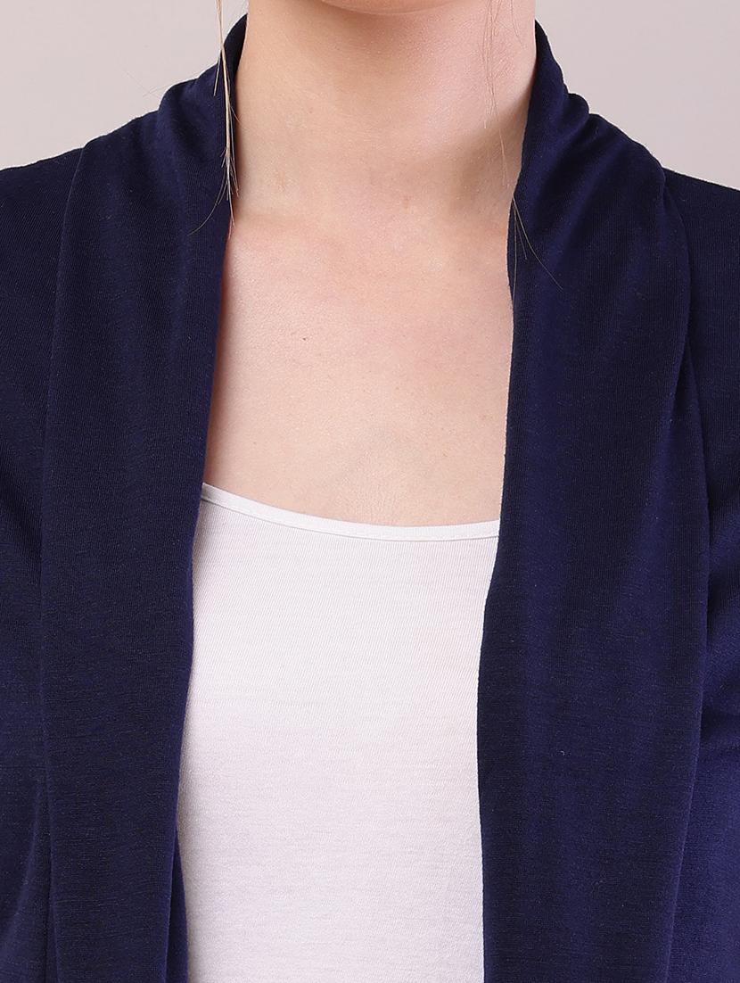 women solid asymmetric shrug - 21726464 - Standard Image - 5
