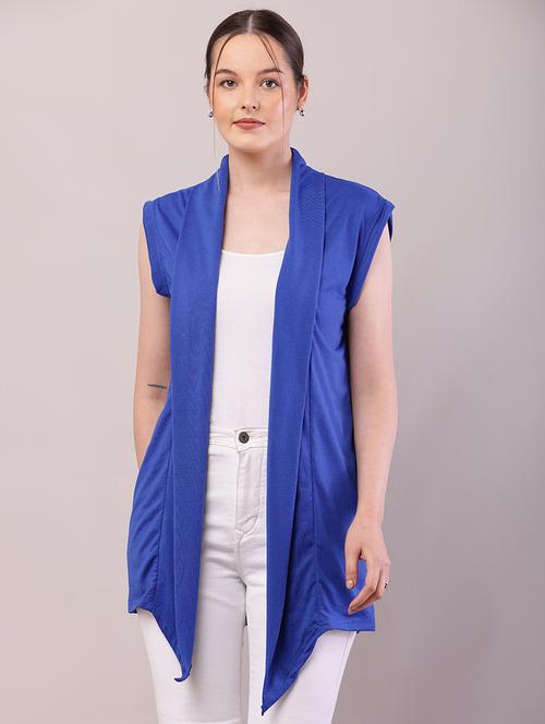 women solid asymmetric shrug - 21726465 - Standard Image - 0